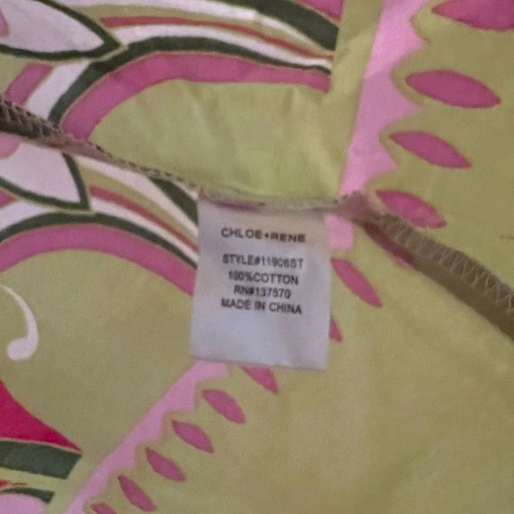 Women's Chloe + Renee Bright Spring Paisley Tassel Mini Dress Size Small - Picture 5 of 5